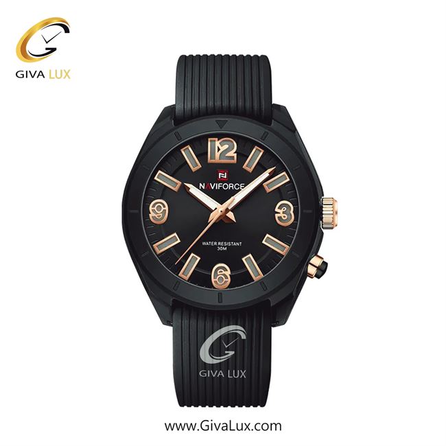 ساعت مچی اورجینال زنانه-اسپرت ناوی فورس|Naviforce|نوی فورس|نیوی فورس مشکی | مشکی| مشکی| کد رفرنس NF7103